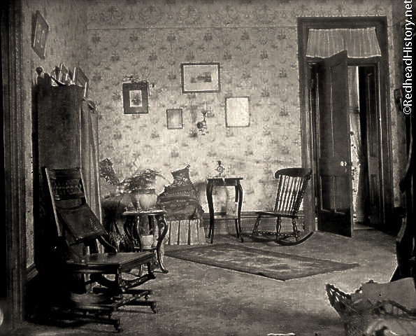 The sitting room above the library.  Door straight ahead went to hallway to the steps.  The maids room to the right, a closet on the left where Herbert Stone kept his Four Roses whiskey that was only used when his Malaria that he picked up in Texas flared up.  He mixed it with egg nog.