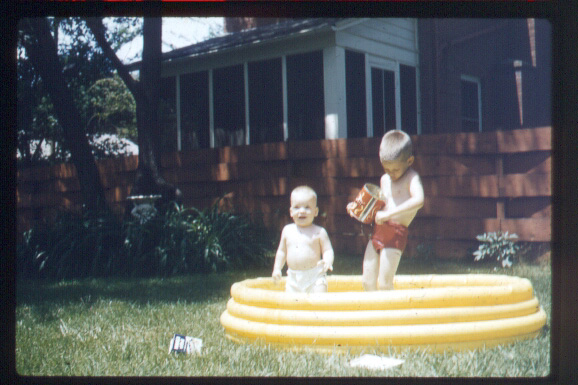 Larry Allen filling his trunks with water, we later found out "Keety" Keith Neal Gilchrist was filling his but not with water - they kicked him out.