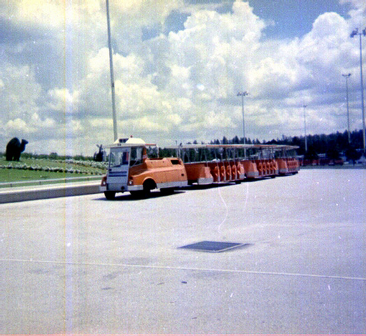 The parking lot tram
