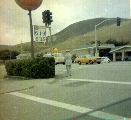 A man walking backwards from LA to ? in San Francisco - it was on Johnny Carson