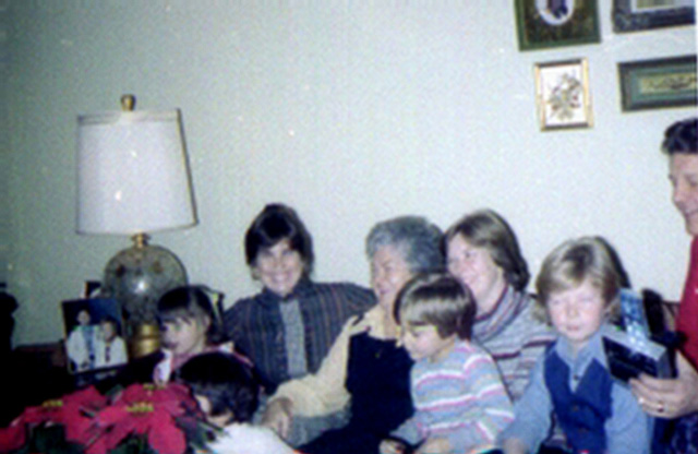 Front: Kiki Redhead, Andy Mollman, Patrick Mollman, ?, Back: KellAnn Redhead, Mildred Grace Crowe Redhead, Sally Redhead Paul Mollman