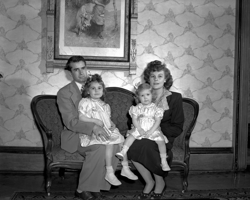 Easter Sunday Front: Kell Ann Redhead, Sally Redhead Ross, Rear:  Herbert Kelland Redhead, Baretta Goodman Redhead