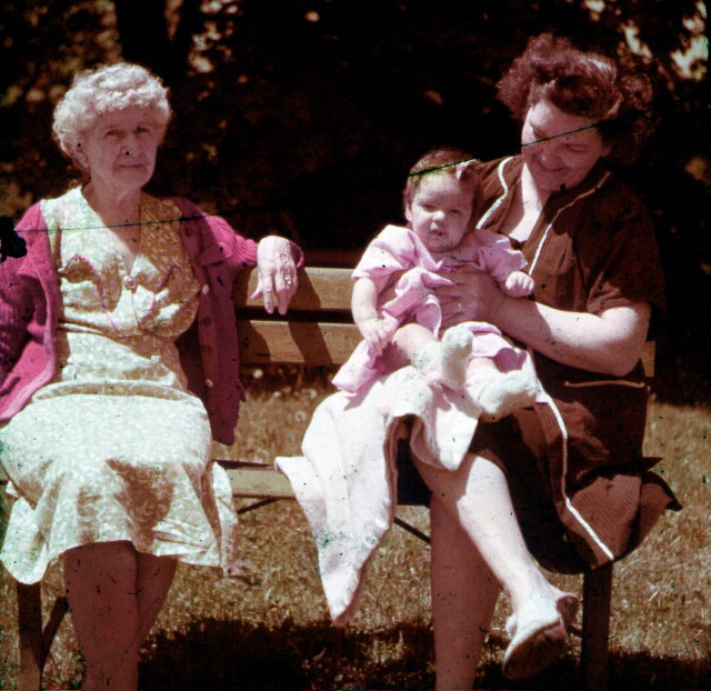 Jessie Squire Redhead, Linda Jean Gilchrist Mollman, Mildred Grace Crowe Redhead,