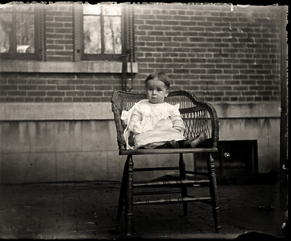 Herbert Henry Redhead outside kitchen