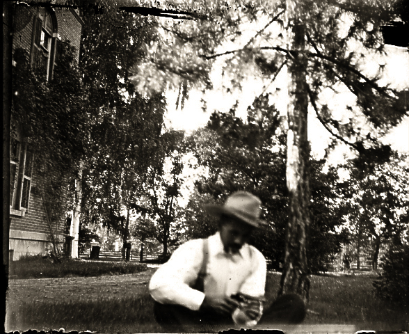 East side of Redhead Mansion Herbert Stone Redhead with a gun