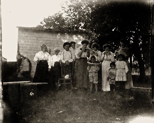 Herbert Henry Redhead in front with watermelon